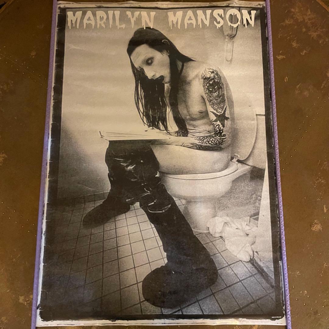 90s デッドストックmarilyn manson 大判ポスター - メルカリ
