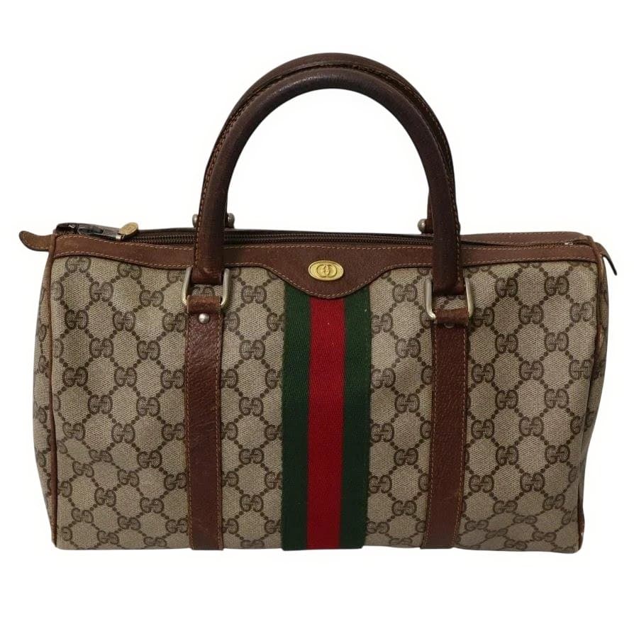 GUCCI オールドグッチ GG柄 シェリーライン ボストンバッグ ヴィンテージ