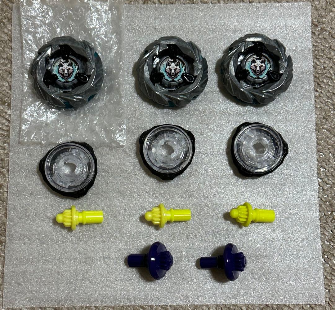 ベイブレードX シルバーウルフ3-80FBA8個体＋通常個体＋エレベートビット