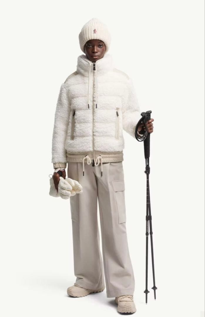 極美品 モンクレール グルノーブル ボア テディ カーディガン ブルゾン