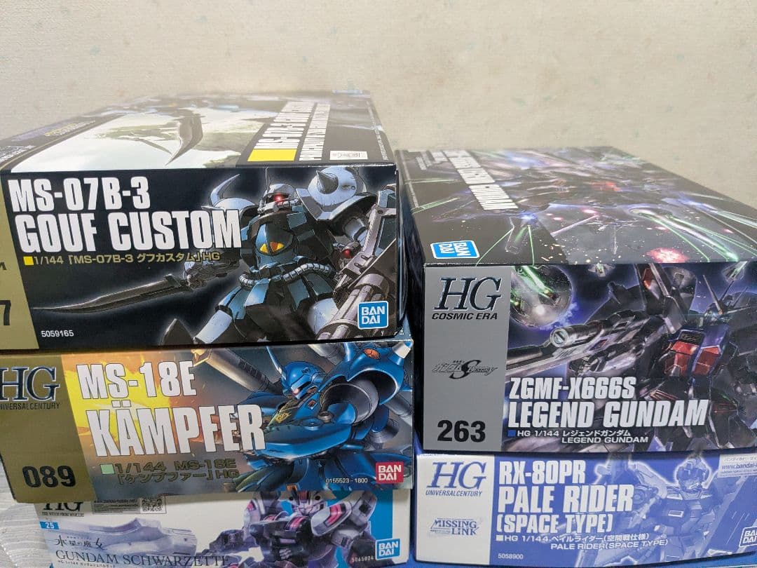 ガンプラ5点セット　HG レジェンド ケンプファー　ペイルライダー他 ケンプファーをベースに追加装甲で大幅強化！「ガンダム」ガンプラ「MG
