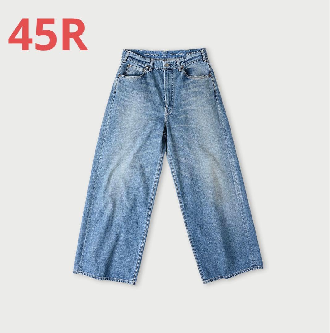 45R ライ麦デニムのバチ比女 淡 28インチ 45Rライ麦デニムの908比古比女ジャン（ホワイト）: WOMEN｜45R