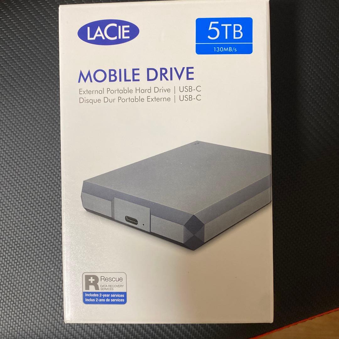 外付けハードディスク・ドライブ LACIE Mobile Drive 5TB USB-C
