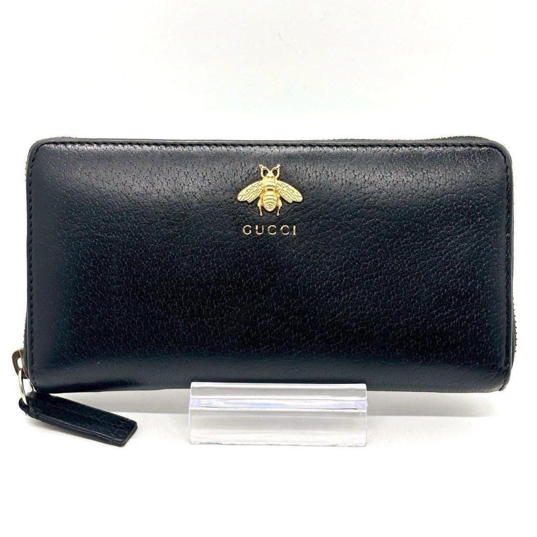 ぜ*ち様 グッチ　アニマリエ ビー 長財布 12カード ラウンドファスナー 蜂