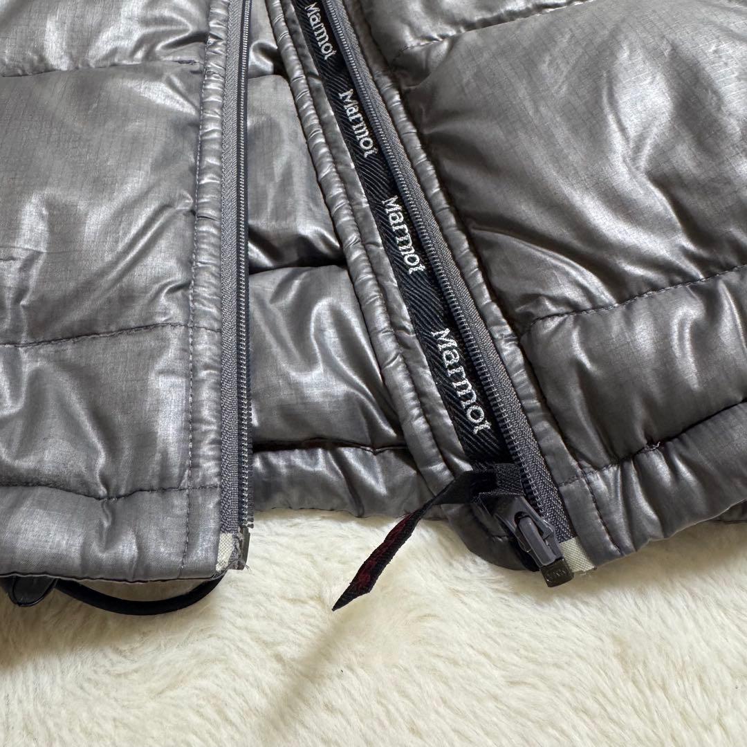 00s Marmot puffy jacket S銀短丈y2kドローコード - メルカリ