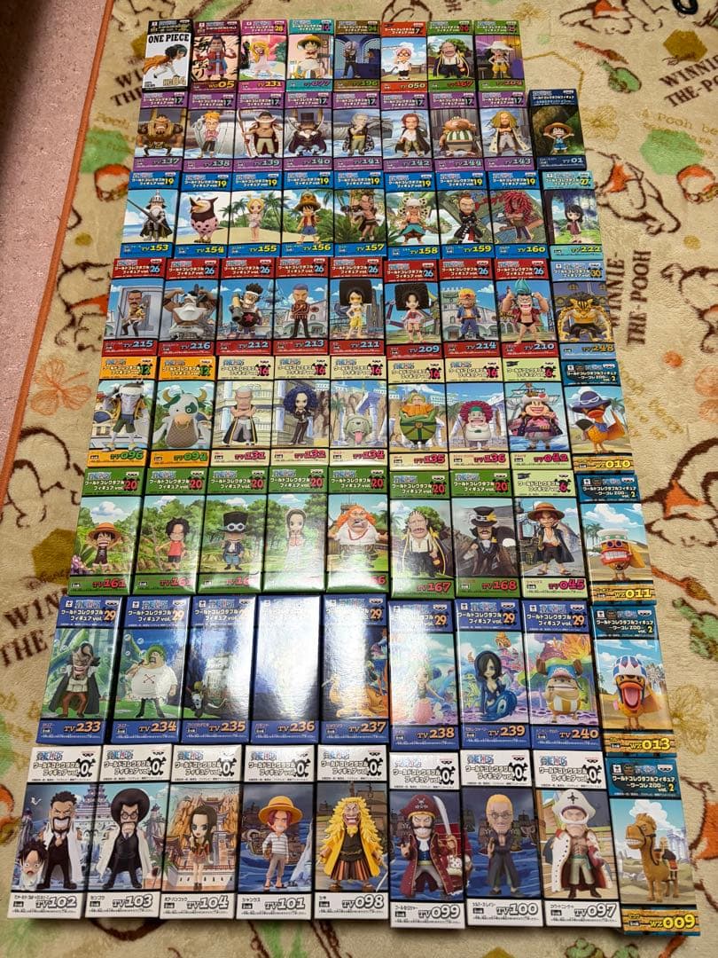 未開封 ワンピース ワーコレ 白ひげ,ビスタ,シャンクス,べックマン 他71体
