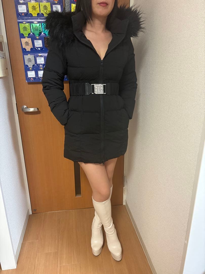 最終値下げ！早い者勝ち！GYDA GYGYベルト付きロングダウンコート