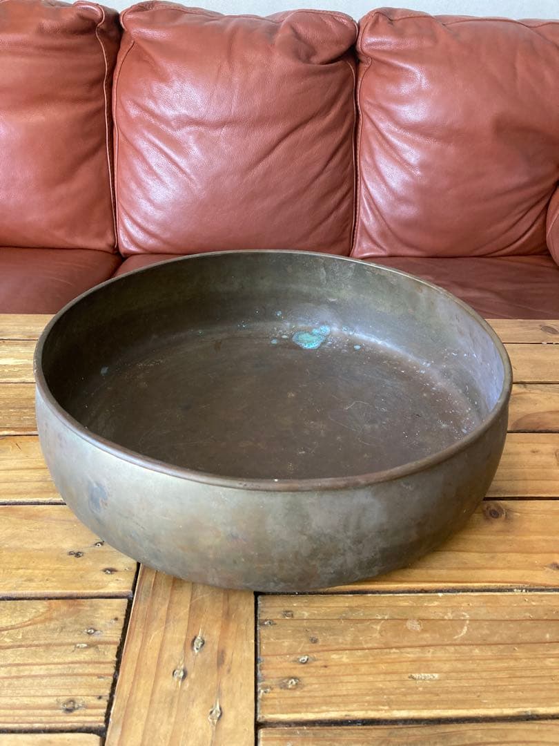 アンティークな銅製たらい　昭和レトロ