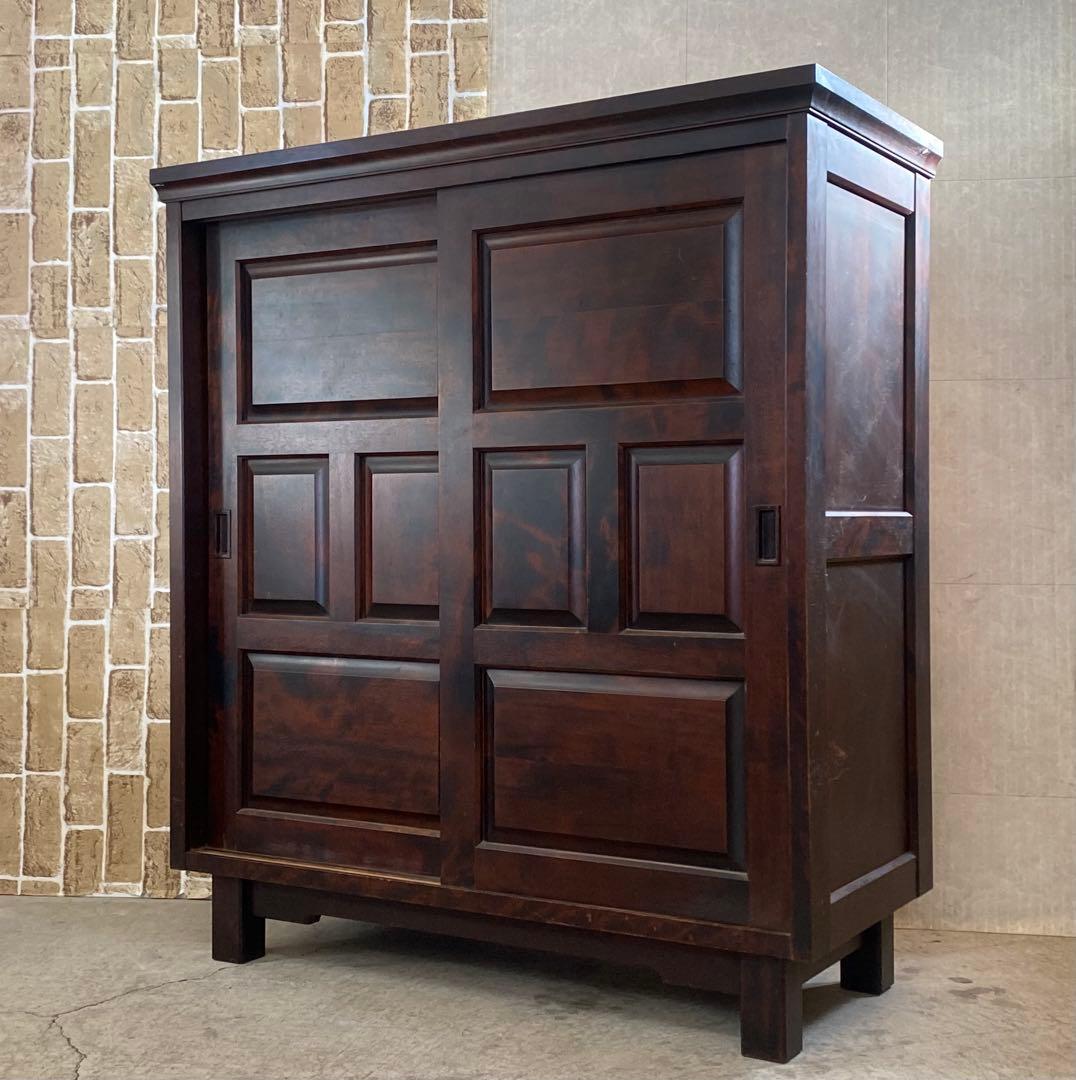 北海道民芸 シューズボックス 靴箱 下駄箱 幅93cm スライド扉