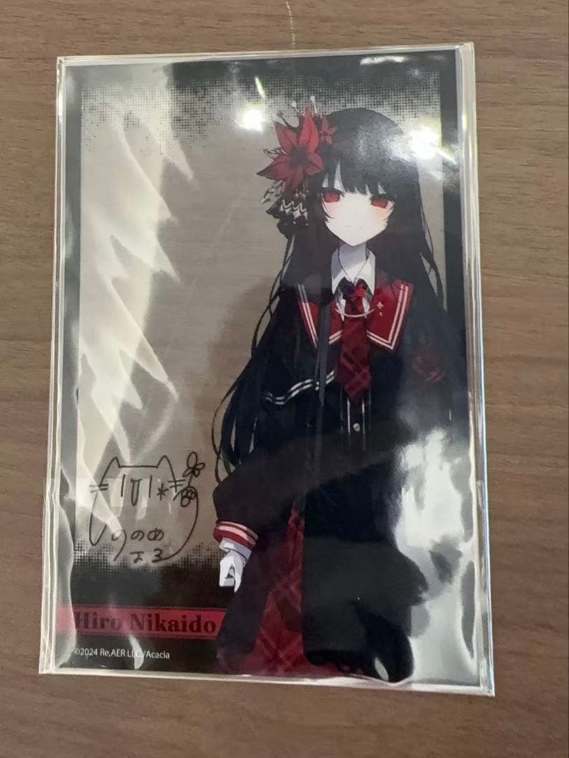 魔法少女ノ魔女裁判　複製処刑展　東雲はる複製サイン入り　クリアカード　二階堂ヒロ