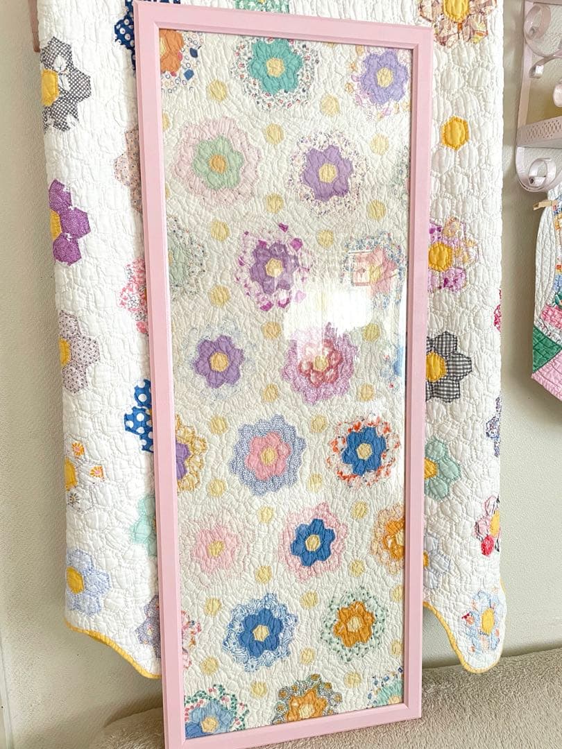 Miiさま専用になります♡アンティークキルトフレーム 大判·͜· ♡