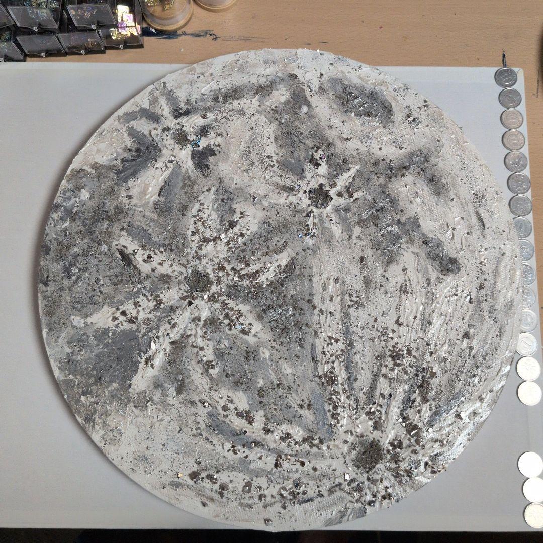 アクリル・ガッシュ 抽象アート 円形 40cm 原画 抽象画 絵画 アクリル画 現代アート 細密画 手描き 一点物 - メルカリ