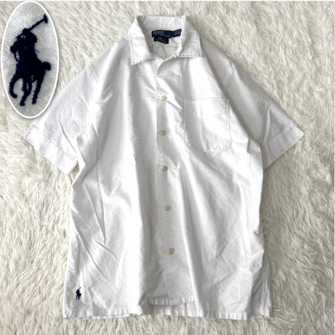 25年モデル✨ラルフローレン x ロンハーマン キャンプシャツ 裾ポニー M 白