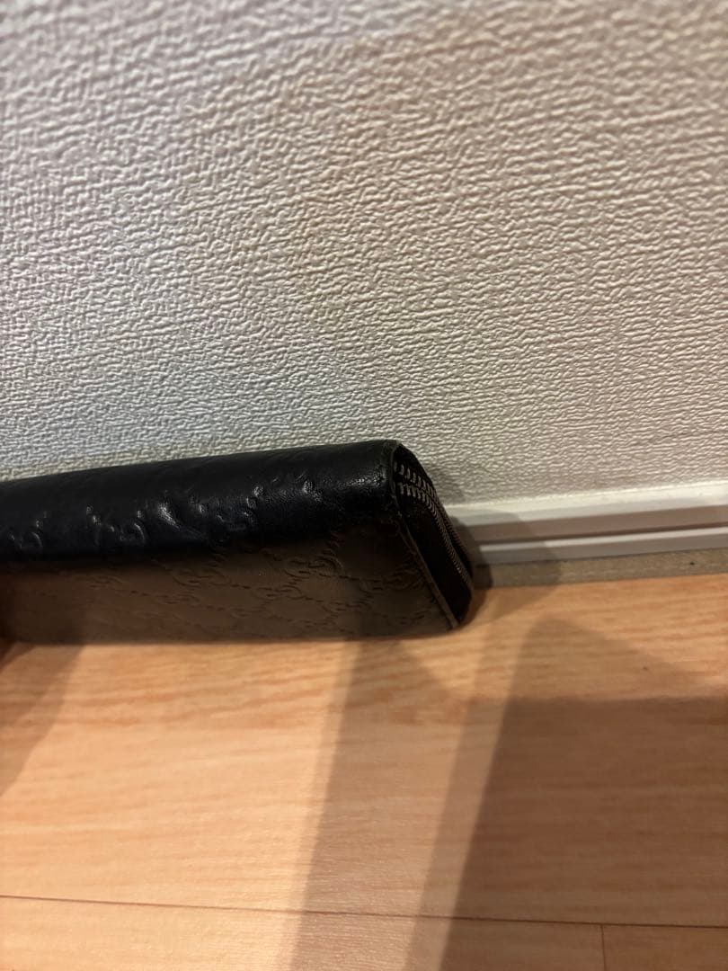 GUCCI ブラックレザー 長財布　　※d.c.g.0616taka