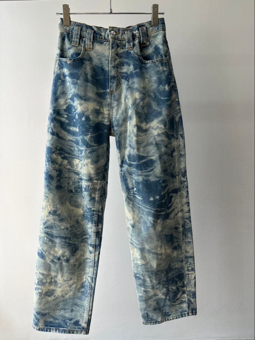 ECKHAUS LATTA Baggy Jeans ブリーチ加工デニムパンツ