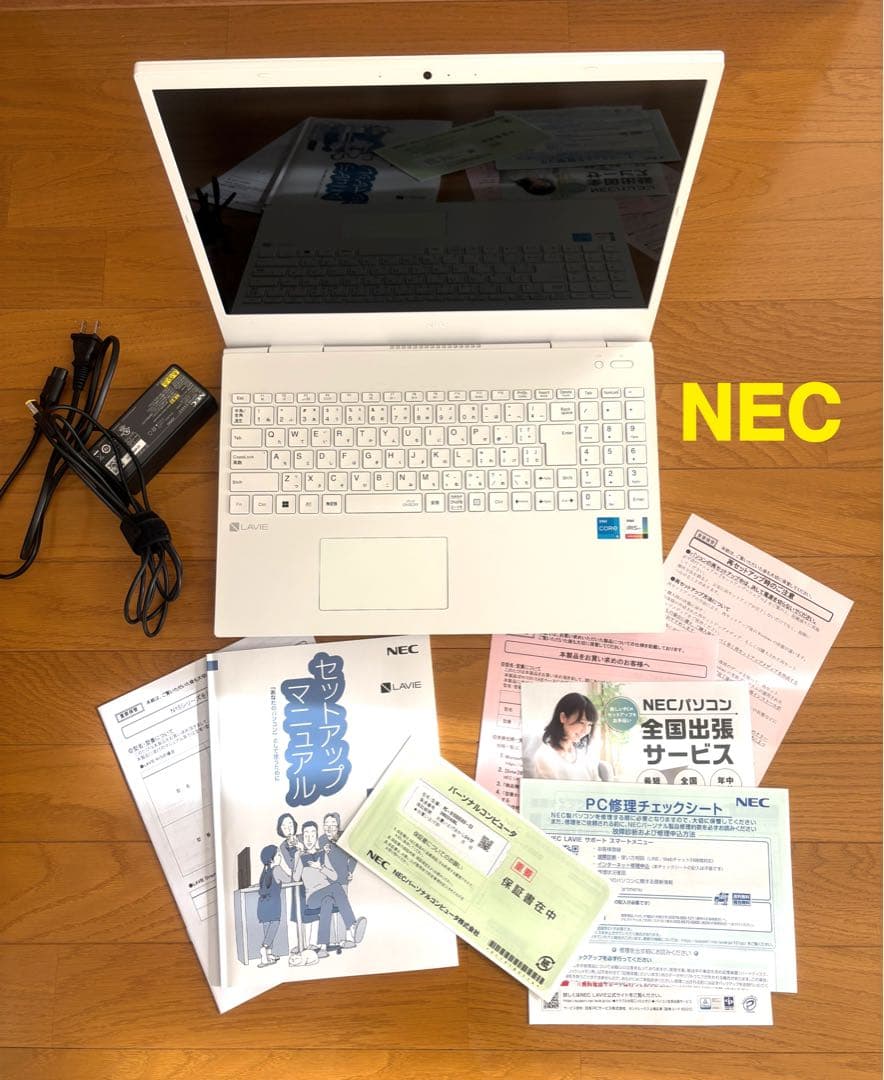 NEC LAVIEノートパソコン（ジャンク） NEC LAVIE 15.6インチノートPC ホワイト 訳あり ジャンク品 - メルカリ