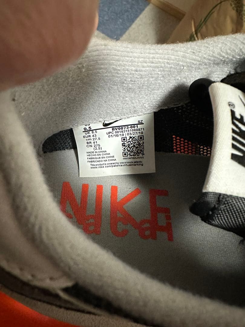 sacai × Nike LD Waffle \"Black\" 27.5cm 黒