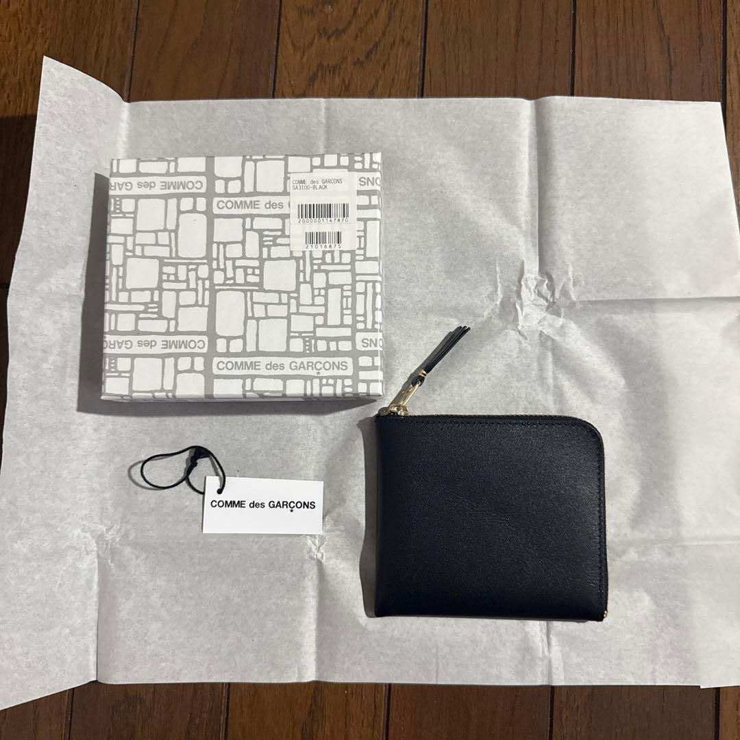 コムデギャルソン　L字型ジップウォレット　ミニ財布ケース Wallet COMME des GARCONS - コムデギャルソン L字型ZIP財布(8Z-D003
