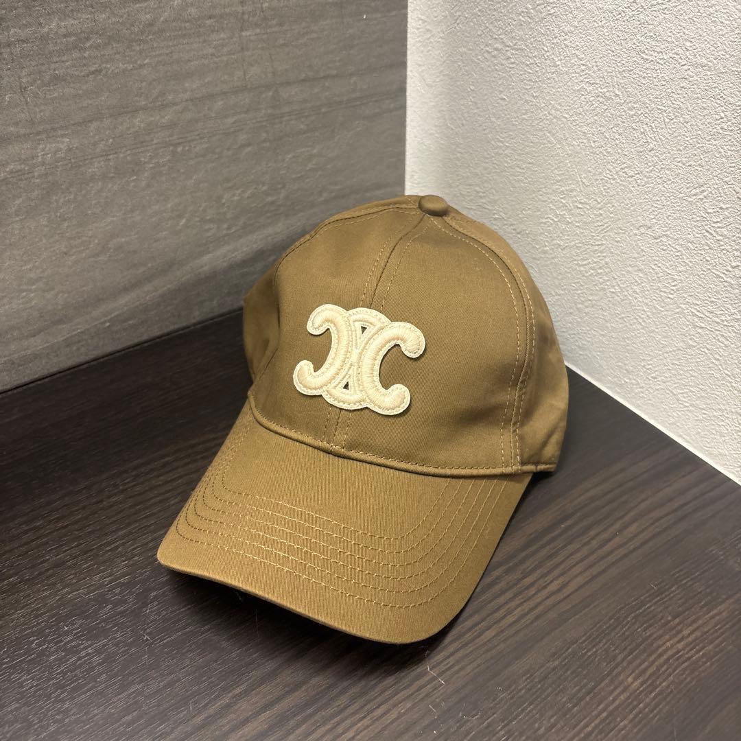 CELINEキャップ ベージュ M 美品