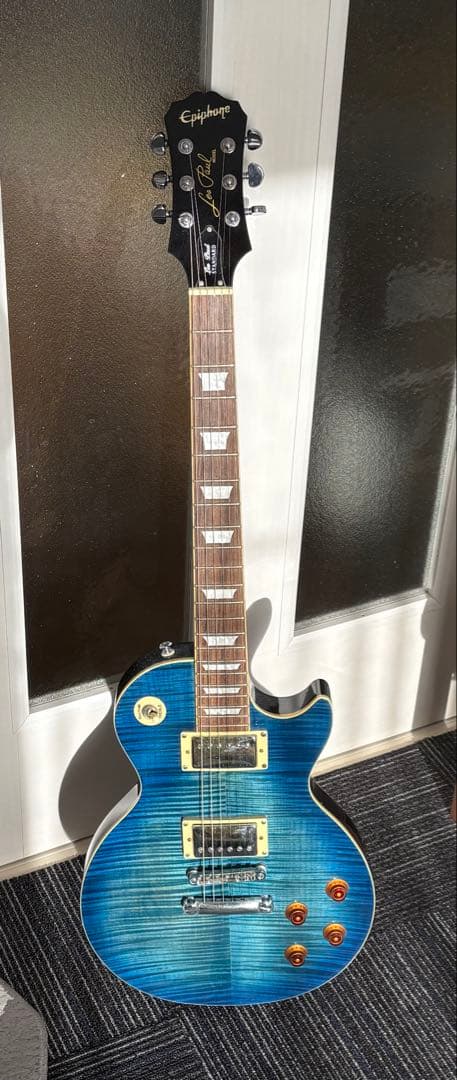 【レア】エピフォン　レスポール　虎目　ブルーアイズ　青　限定カラー