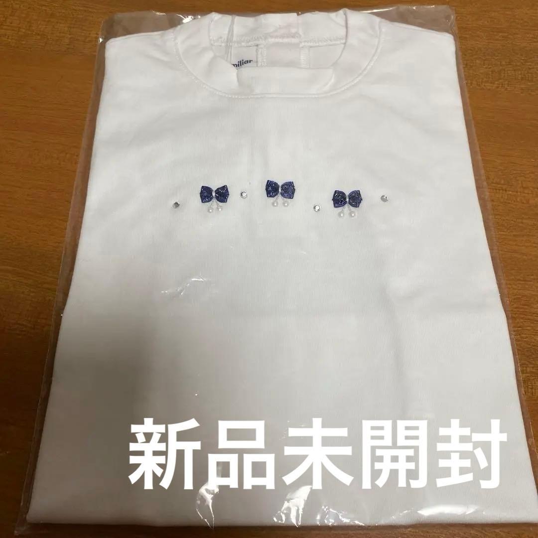 110㎝　半袖Tシャツ　ファミリア　新品　女の子　リボン　かわいい