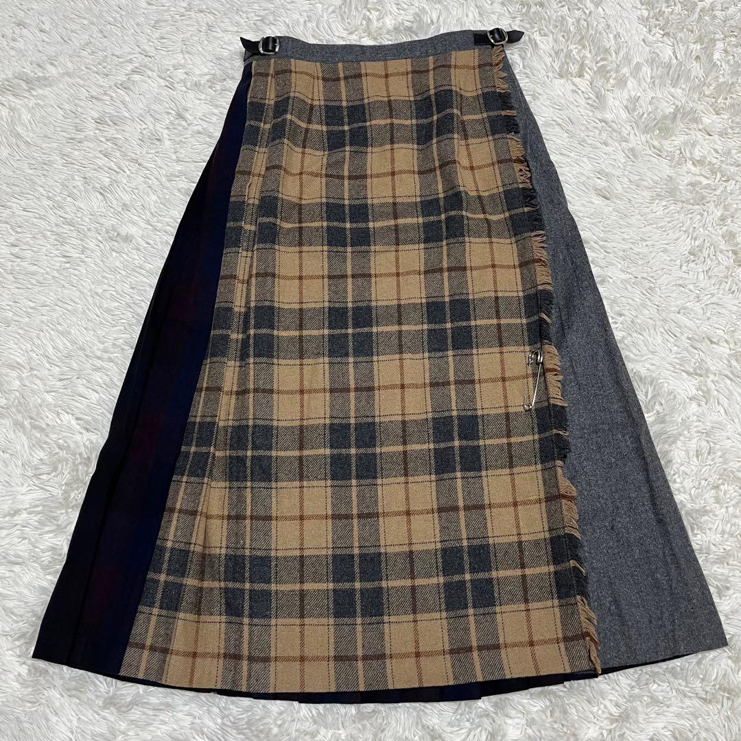 【大きいサイズ】オニールオブダブリン ロングラップスカート ピン付き XL