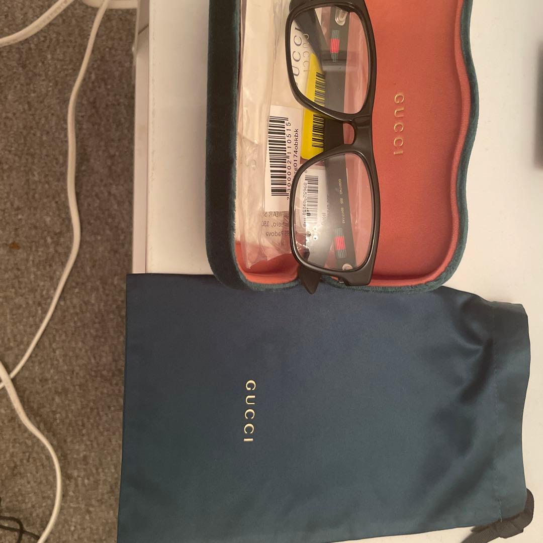 GUCCI グッチ メガネ GG0174O メンズ レディース スクエア型 黒縁