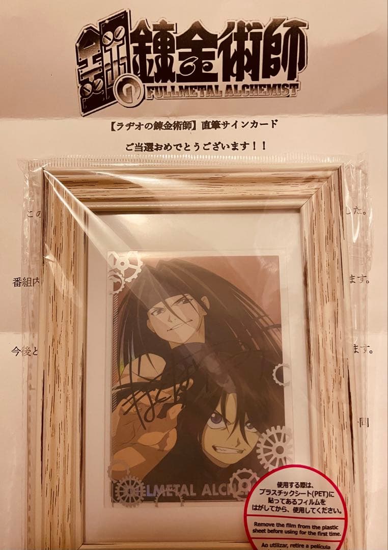 【当選品】鋼の錬金術師 ハガレンカード エンヴィ 山口眞弓 直筆サイン 額縁付き