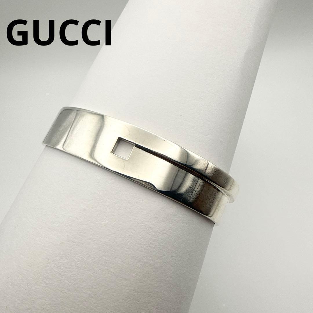 2873 【人気】GUCCI バングル Gロゴ　シルバー925