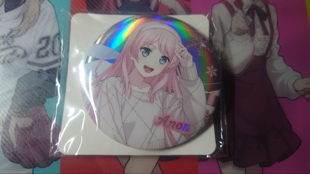 バンドリ オーロラ箔押しビッグ缶バッジ 千早愛音 GiGO限定 BanG Dream! 缶バッジセット Birthday ver. vol.1 千早愛音