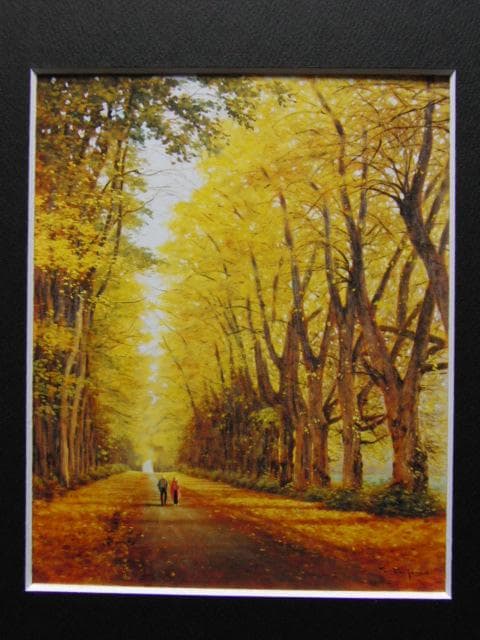 藤田昌市、【道のり（スコットランド・ブレア城）】、希少な大判額装用画集より