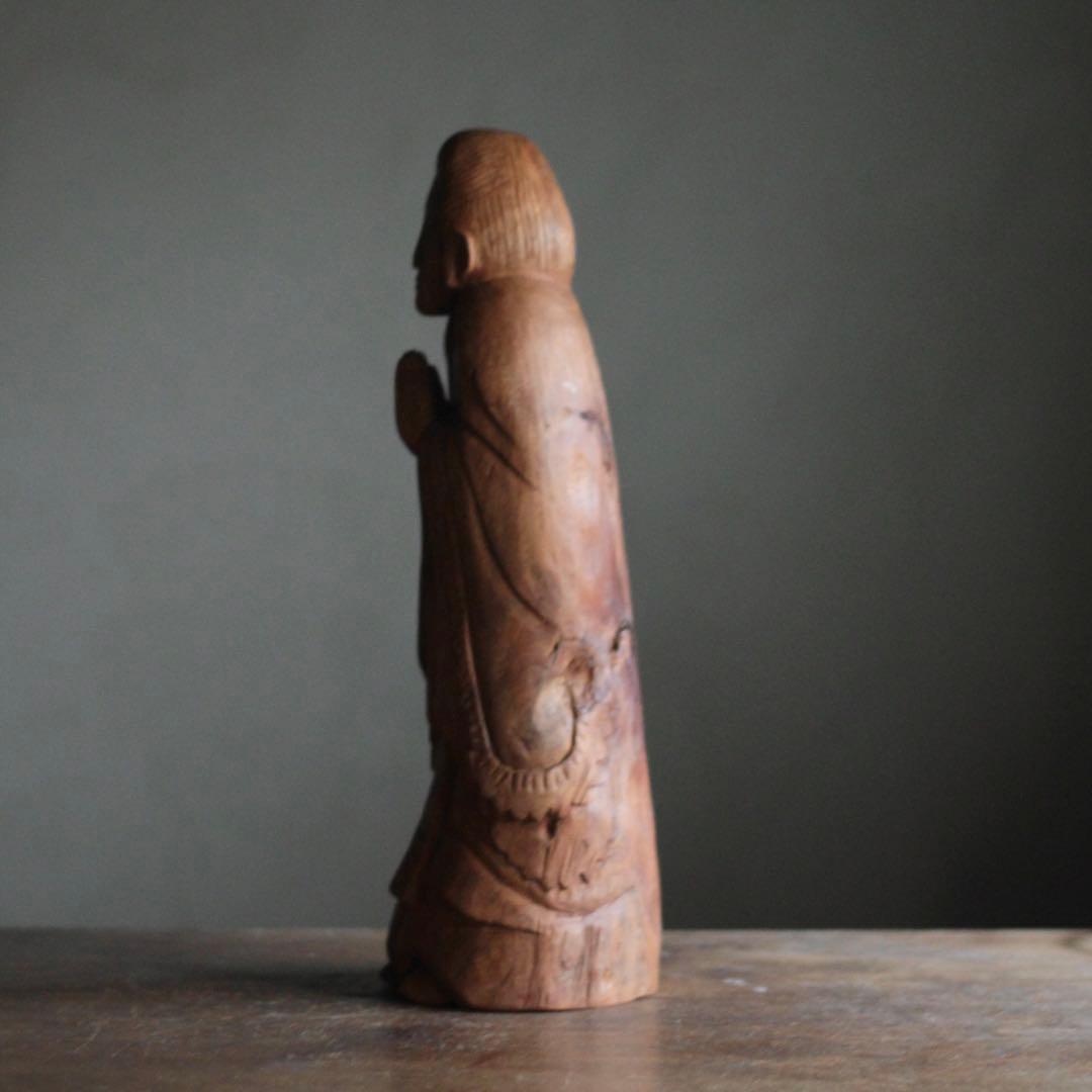 木彫 祈りの像 古道具 民衆仏 アンティーク オブジェ アイヌ？