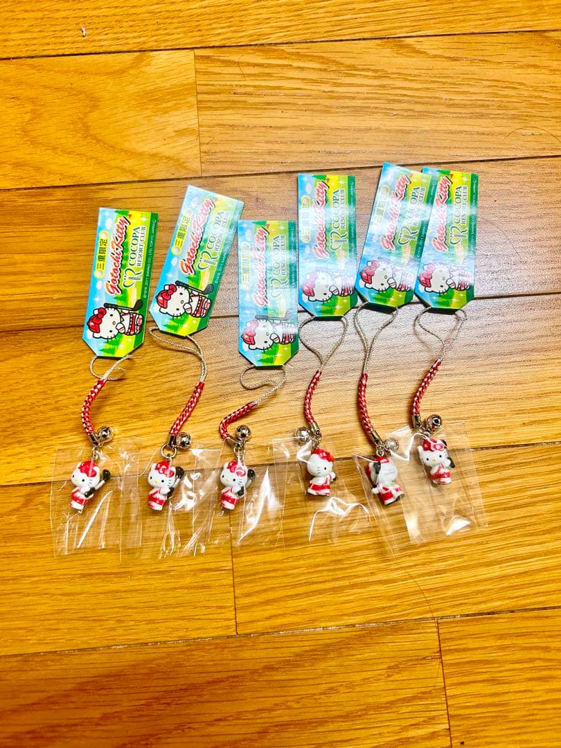 激レア！ご当地三重県ココパリゾート限定！キティストラップまとめ売り6個！