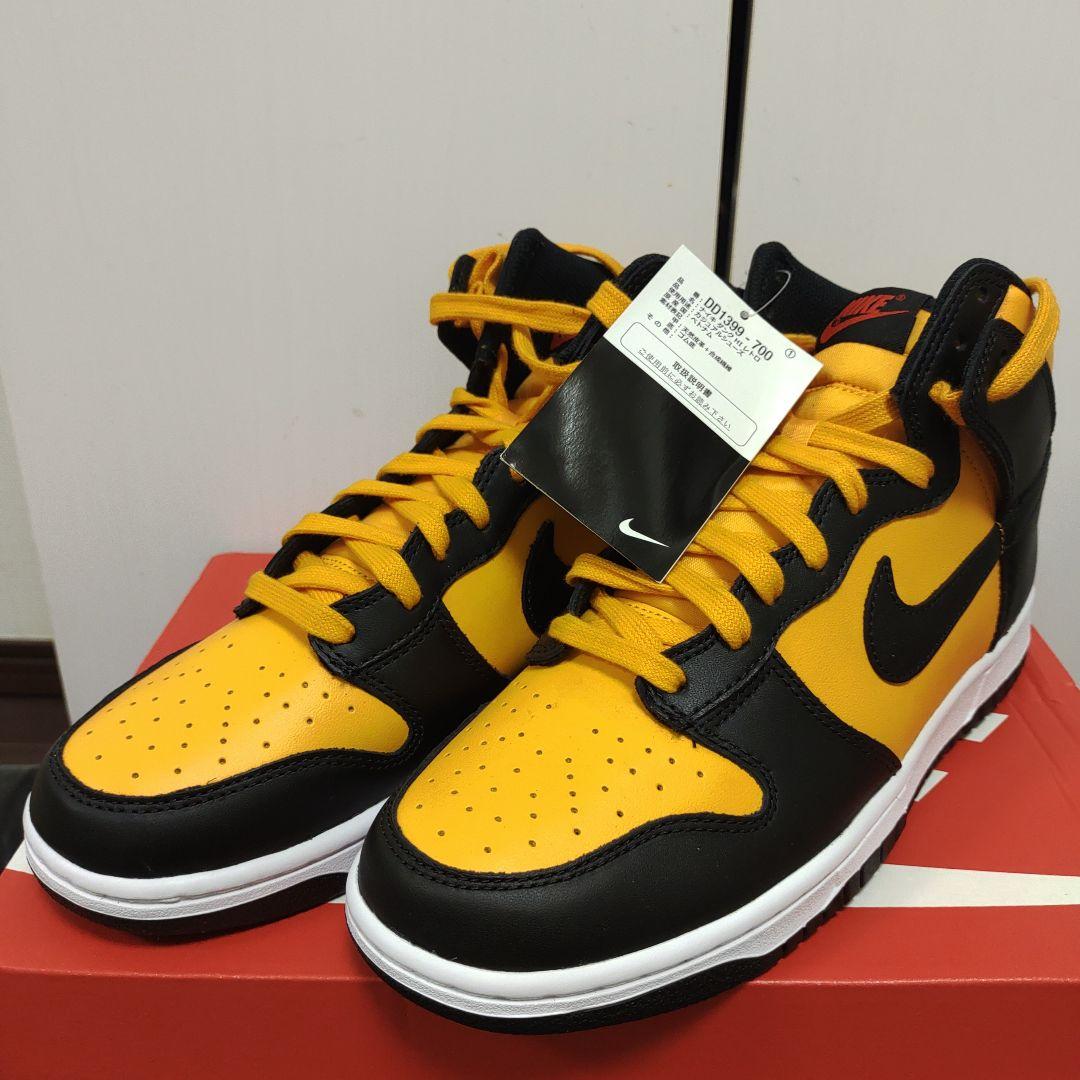 新品 タグ＆箱付き NIKE DUNK HI イエロー×ブラック 27.0レトロ NIKE（ナイキ） NIKE DUNK HI RETORO PRM ダンク ハイ レトロ