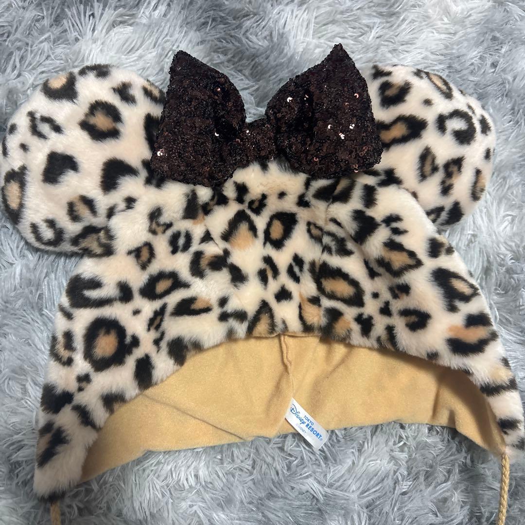ミニーマウス ヒョウ柄帽子 - メルカリ