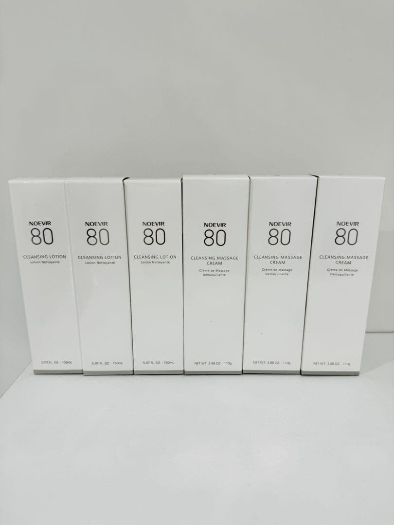 【新品未使用】NOVER 80 ふきとり用化粧水3本+マッサージクリーム3本