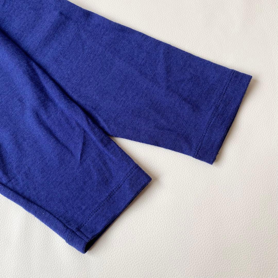 美品】中川政七商店 ウールのクルーワイドプルオーバー ブルー ウール