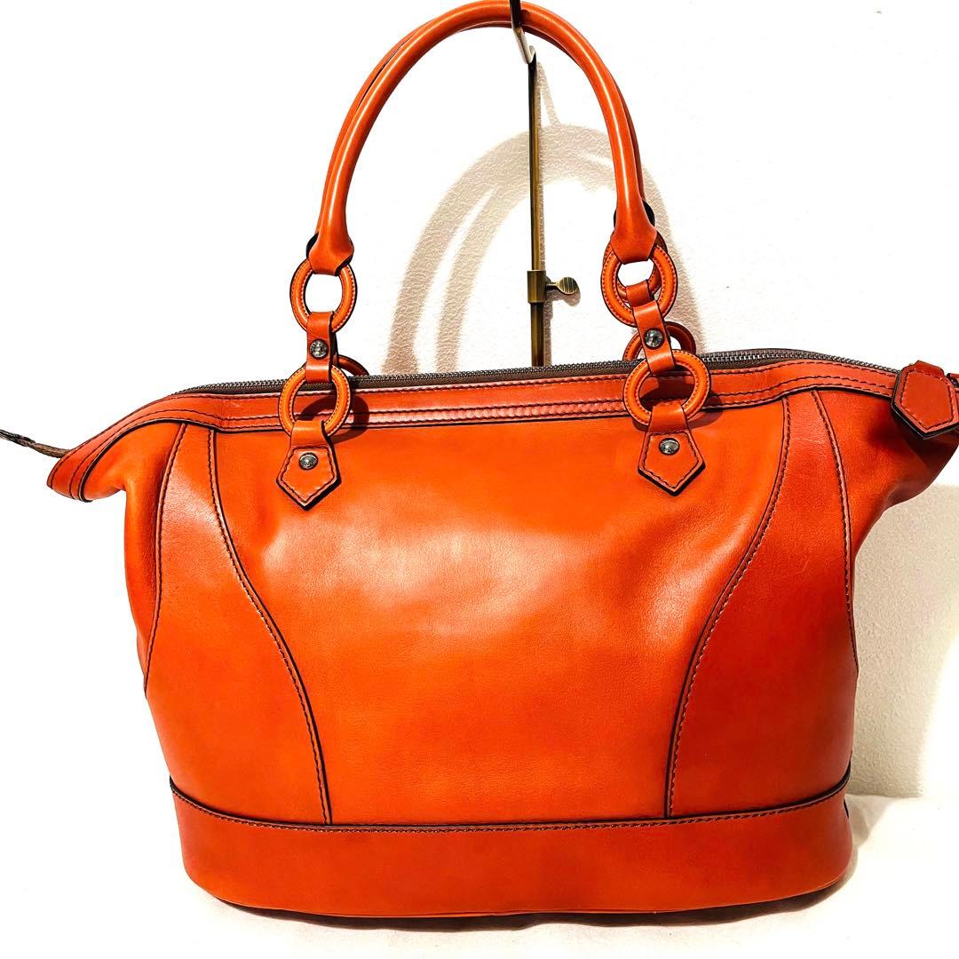 美品】TOD'S カーフ レザー ハンド トート バッグ ショルダー 大容量