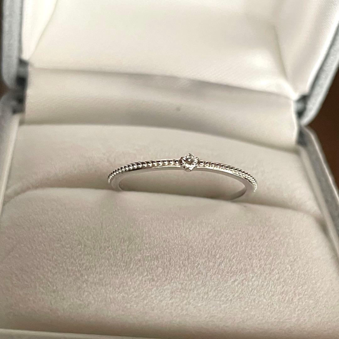 K10 WG ダイヤモンド 0.02ct 指輪 12号