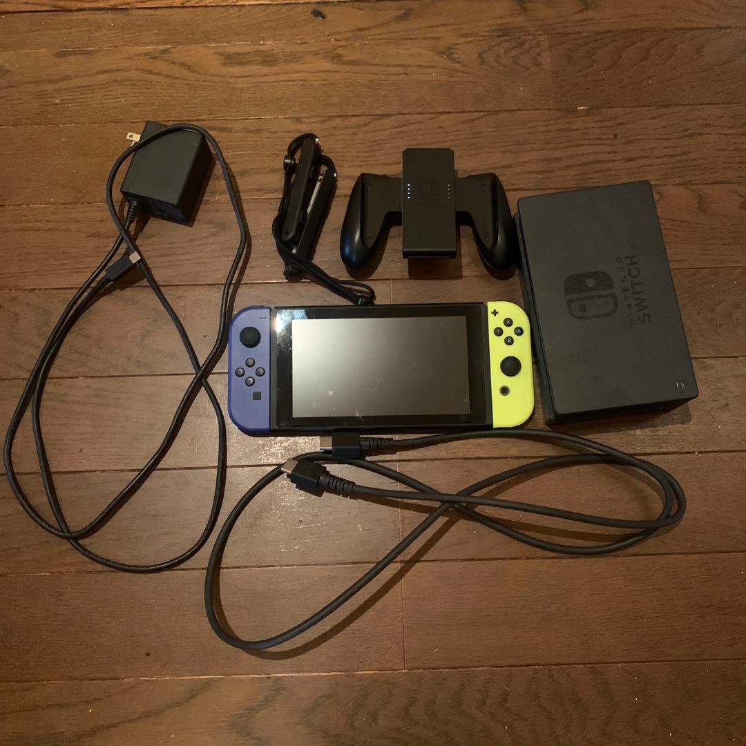 Nintendo Switch 本体 ブルー&イエロー 動作問題なし 付属品付き 任天堂 Joy-Con（L） ブルー/（R） ネオンイエロー Nintendo Switch