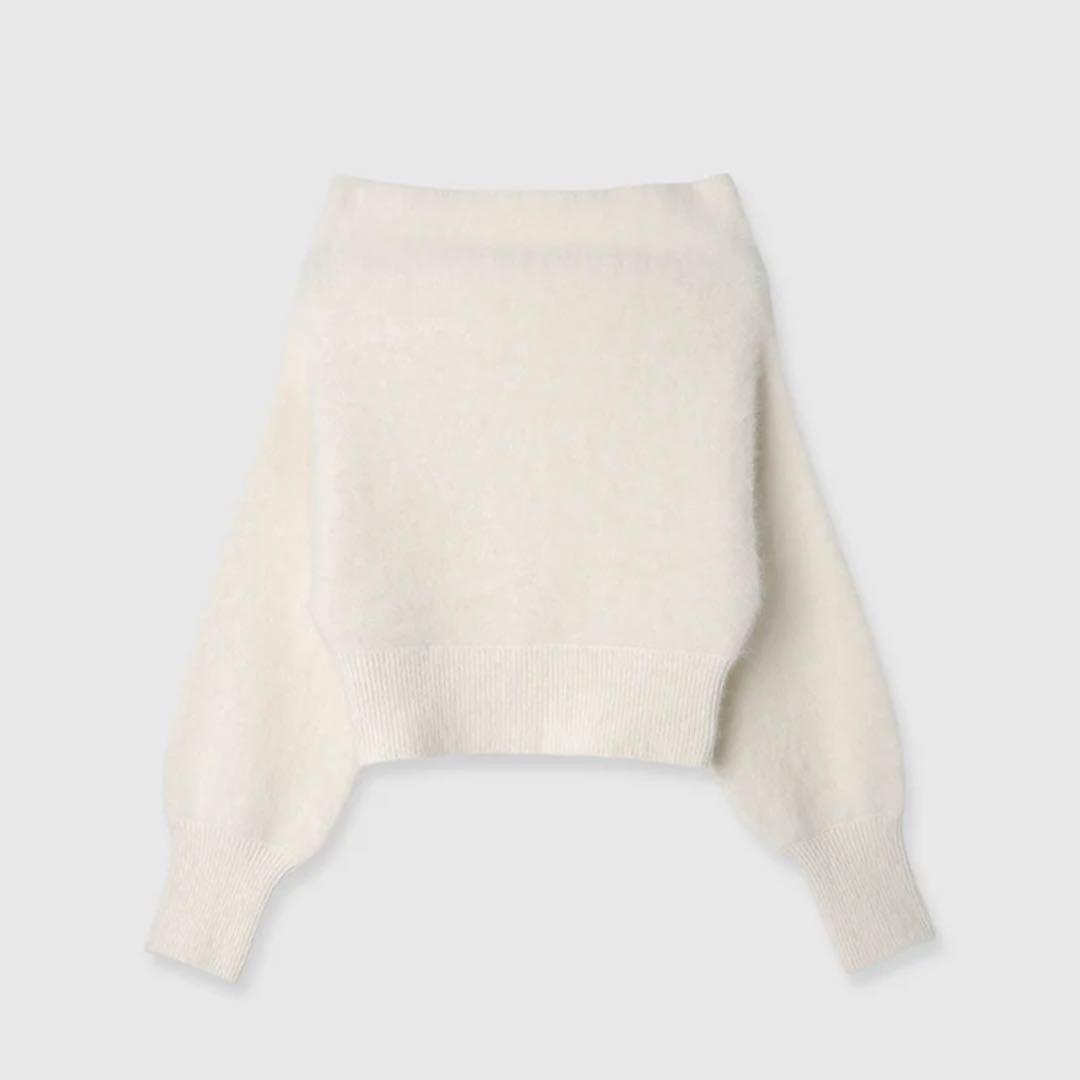 anuans/ラクーンフォックスオフショルニットプルオーバー