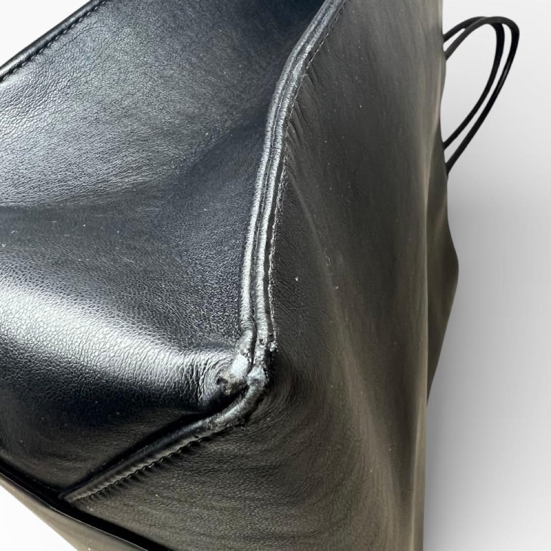 DIESEL ブラック レザートートバッグ 3D ショッパー 2wey tote - メルカリ