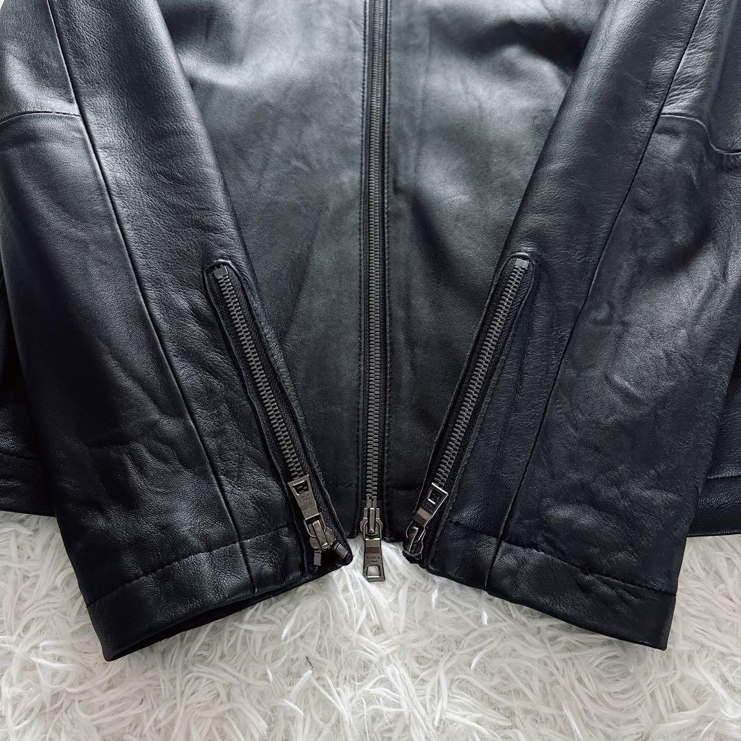 EPOCA UOMO】シングルライダース 羊革 ブラック 46サイズ - メルカリ