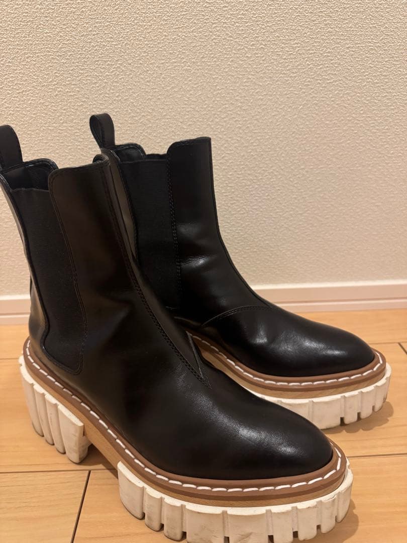 Stella McCartney ブラック サイドゴアブーツ 37