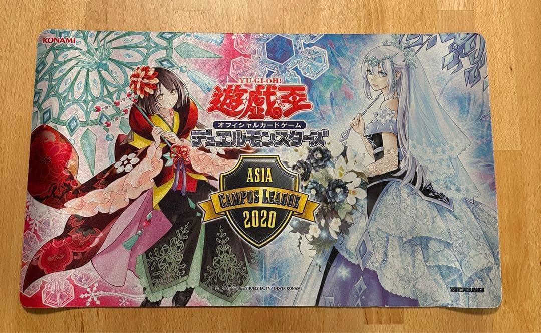 六花　Asiaプレイマット　campus league アジア 遊戯王 六花聖カンザシ 六花聖ティアドロップ プレイマット 公式品