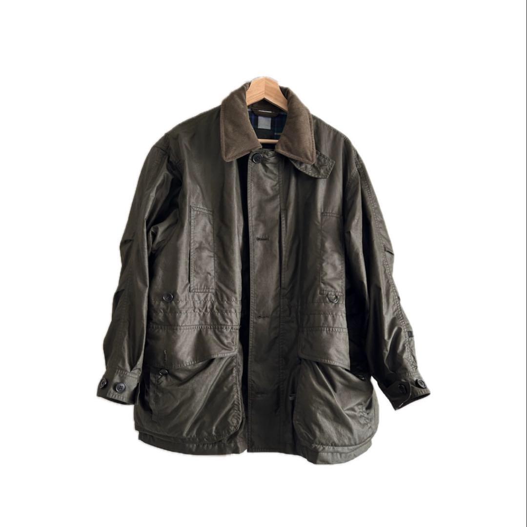 ミリタリー　カーキ　襟コーデュロイ　ジャケット