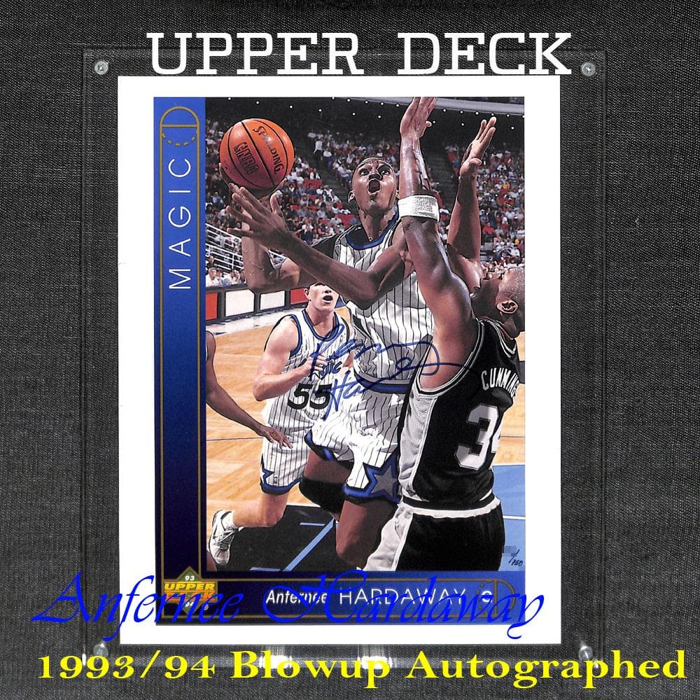 ＠NBA A・ハーダウェイ 直筆サイン入り大判カード (UPPER DECK) NBA ハーダウェイ 直筆サイン入り大判カード UPPER DECK UDA 1996-97