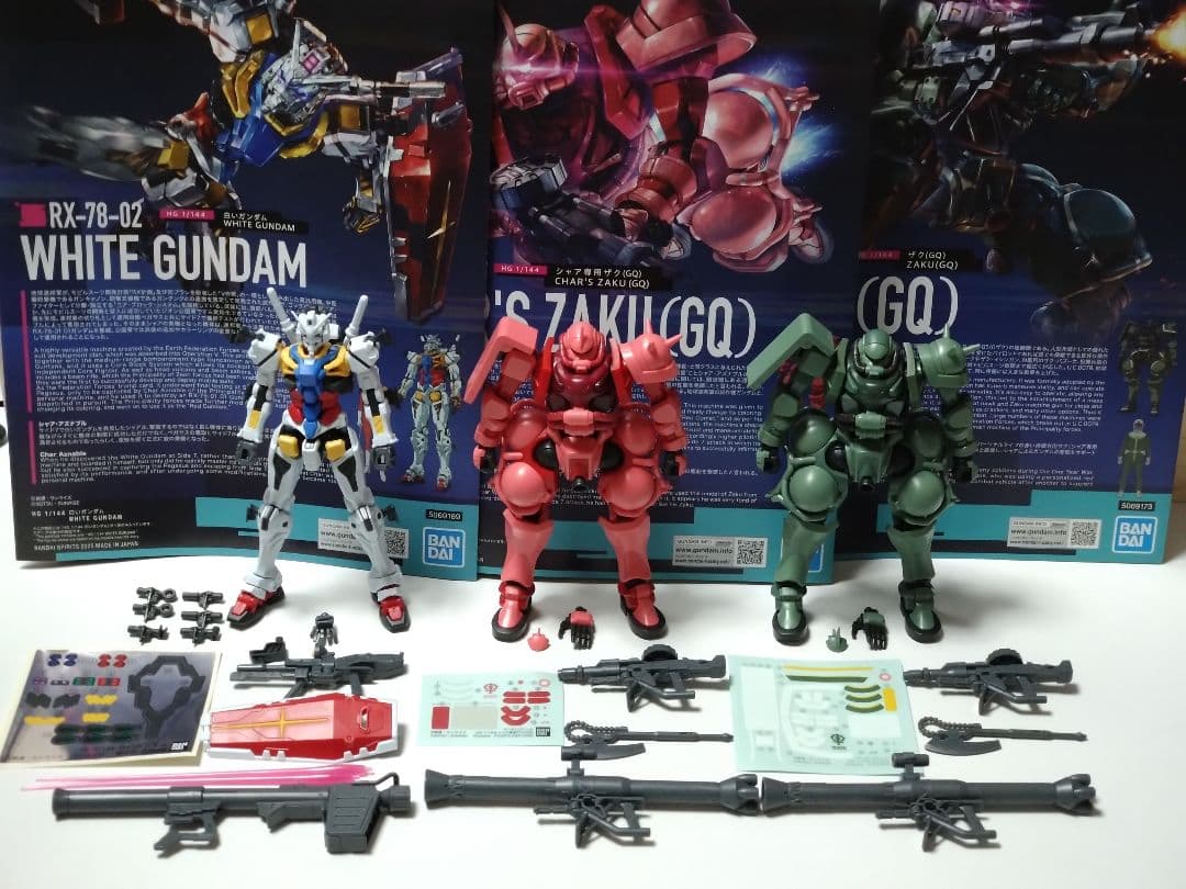 HG 1/144 白いガンダム　シャア専用ザク(GQ)　ザク(GQ)　3機セット HG 1/144 白いガンダム＆シャア専用ザク(GQ) 機動戦士Gundam GQuuuuuuX
