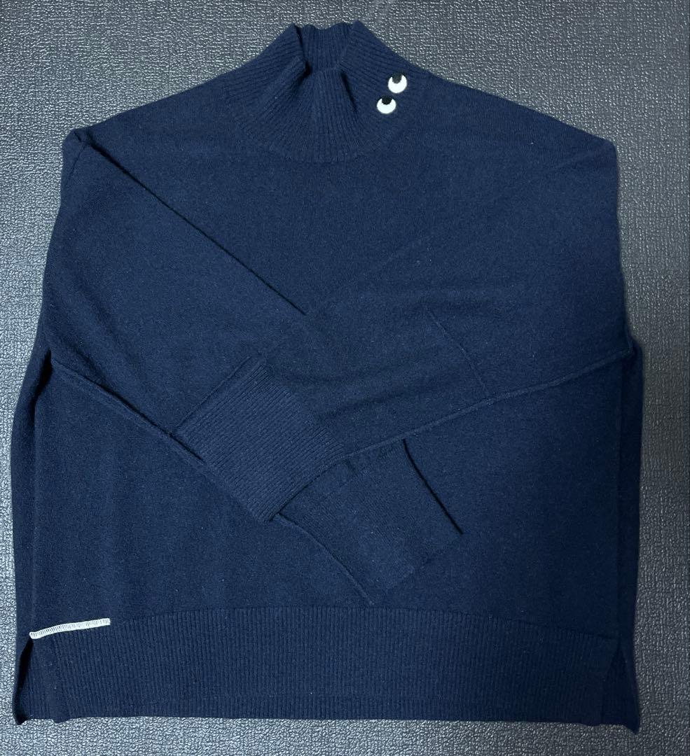 ユニクロ×アニヤハインドマーチ カシミヤハイネックセーター ネイビーXL