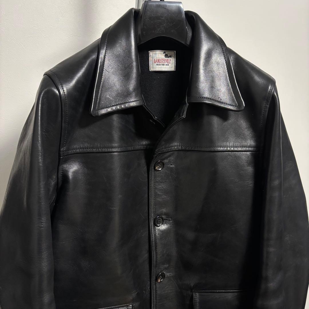 ギャングスタービル ホースレザー カーコート Mサイズ - メルカリ